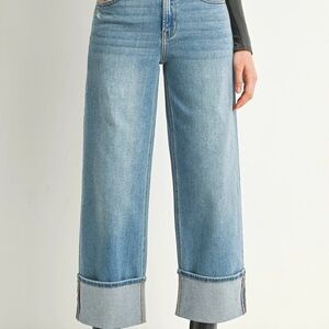 Liv Cuffed Slim Wide Leg